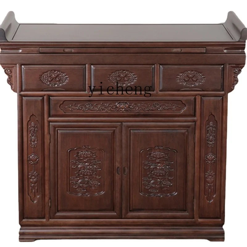 

Xl Golden Rosewood Qiaotou Whole Cabinet Buddha Table Modern Buddha Table