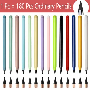 2 matite + 6 punte matita eterna scrittura illimitata punta a matita sostituibile matita cancellabile cancelleria materiale scolastico