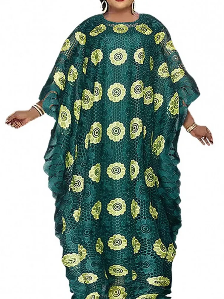 

Lace Embroidery African Dress For Women Gowns 2 Piece Dashiki Traditional African Clothes Middle Eastern Muslim Robe Dubai Abaya
