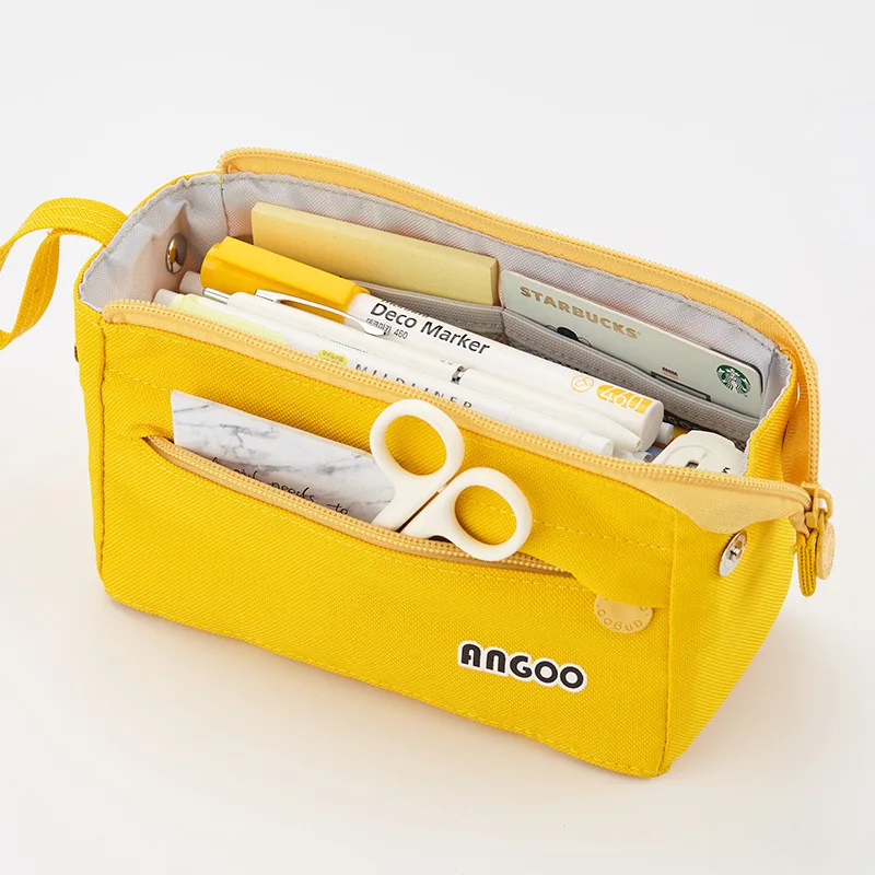 

SoaKoa Large Capacity Pencil Case Durable Pen Pouch Portable Pencil Bag with Handle for School Teen Girl Boy Men Women Adults