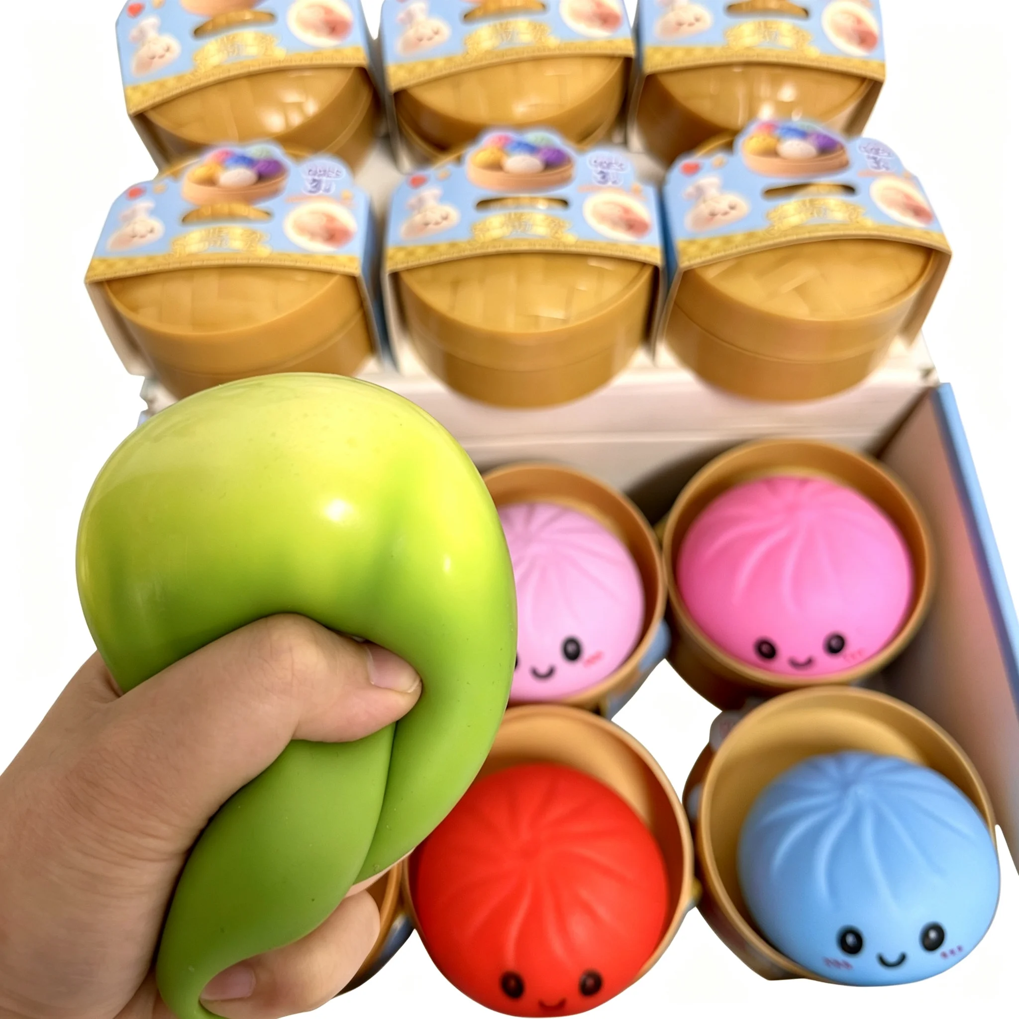 Vibrant Dumpling Squishy Toy for Stress and Anxiety Relief