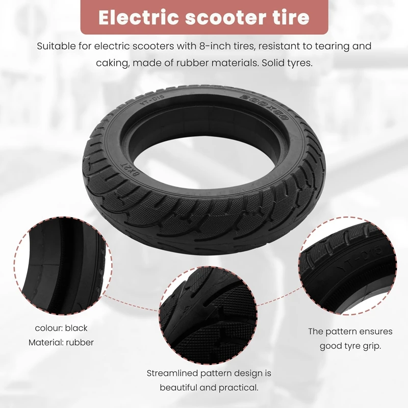 8 Inch Electric Scooter Tire 200X50 Solid Tire Rear For Speedway RUIMA Mini 4 PRO