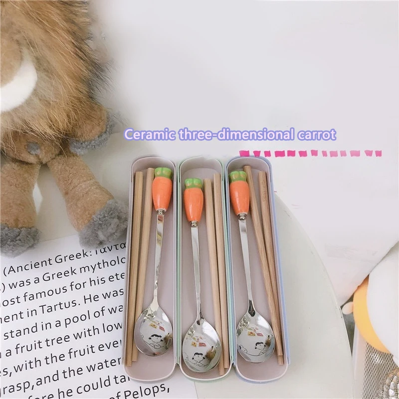 1/2PCS Tableware Convenient Stainless Steel Tableware Fun Way To Enjoy Dessert Lovely Dessert Spoon Modern Fashionable