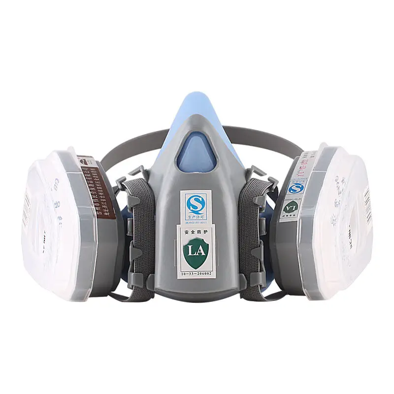 HD Anti-Fog Goggles 7502 Painting Spraying Gas Mask Chemicals Safety Work Gas Mask Proof Dust Face Respirator