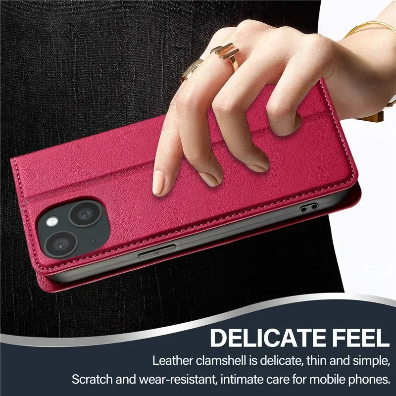 Luxury Magnetic Leather Wallet Card Slot Phone Case with Flip Stand Cover Coque