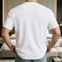 T-shirt unisexe 100 % coton à col rond, t-shirt uni en pur coton doux et respirant, haut classique décontracté à manches courtes, t-shirts d'été confortables pour tous les jours pour hommes et femmes 2
