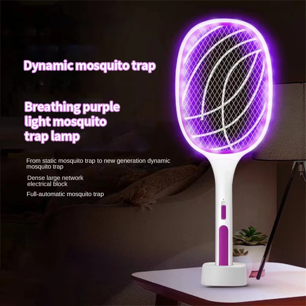 

3 IN 1 10/6 LED Mosquito Killer Lamp 3000V Electric Bug Zapper USB Rechargeable Summer Fly Swatter Trap Flies