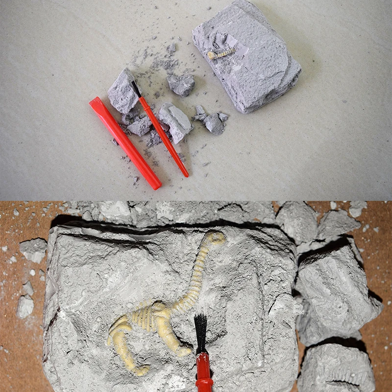 1Pc Mini Dinosaur Excavation Kit Simulation Archaeology Digging Up Fossils Model Children Learning Educational Toy 4