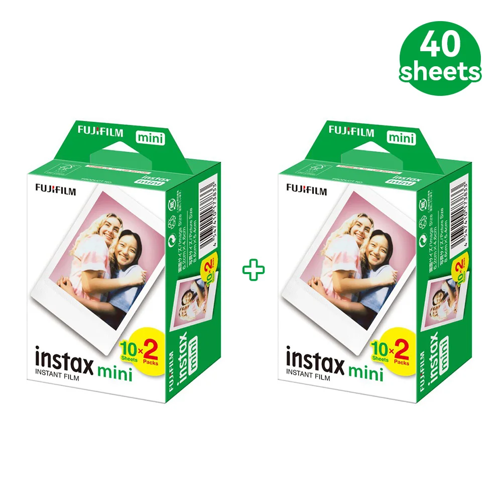 40 sheets Fujifilm Instax Mini White Edge Films Photo Paper Films For Fujifilm Instant Mini 11 9 8 25 50s Fuji camera Paper