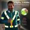 Adjustable Elastic Flashing LED High Visibility Reflective Vest Outdoor Sports Cycling Safety Night Running Vest 6