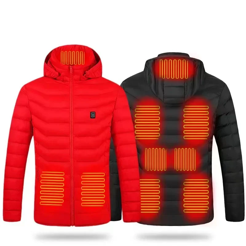 thumbnail image 1 of Chaqueta calefactable de 11 áreas para hombre y mujer, chaquetas calefactoras eléctricas de invierno para exteriores con USB, abrigo térmico deportivo cálido, ropa, chaleco calentable, 1 of 5