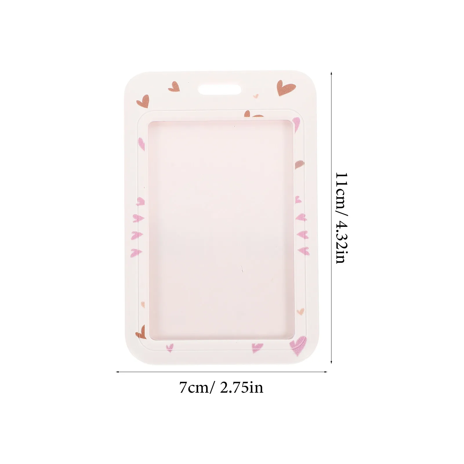 1 세트 ID 카드 슬리브 아연 합금 실리콘 소재 수직 배지 홀더 사무용 투명 전면 재사용 가능 보호 커버