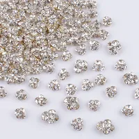 10Pcs 3D Shiny Pile Drills Nail Gem Rhinestones White Glitter Luxury Crystal Diamonds Nail Art Decorations DIY Jewelry Manicure 1