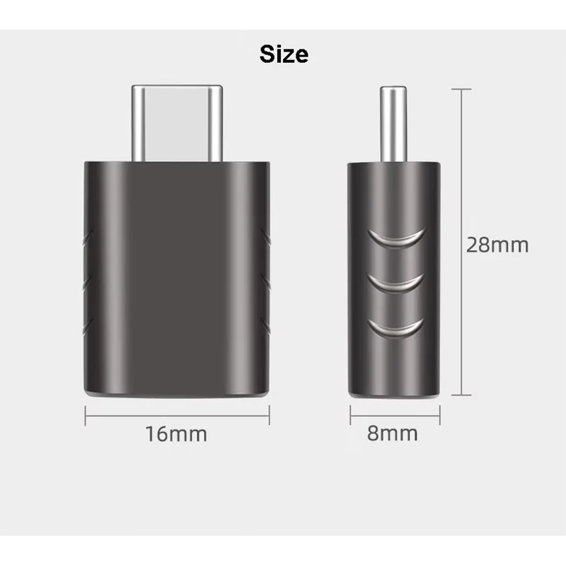 High-Speed 10Gbps USB-C to USB Adapter - Male to Female Connector