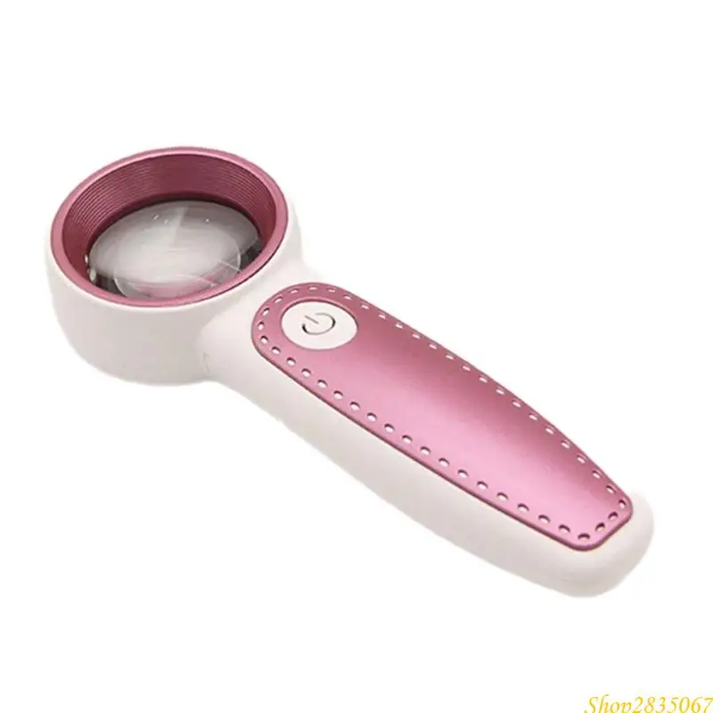 독서 공예 보석 검사 831F를위한 휴대용 USB 충전식 돋보기 아크릴 렌즈 및 인체 공학적 그립