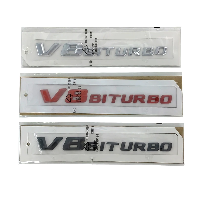 3D Car Fender Nameplate W463 W222 W204 W205 CLS W218 C63S W213 W212 V8 BITURBO Emblem Stickers Logo For Mercedes AMG Accessories