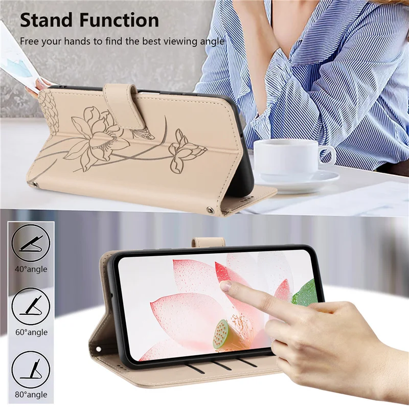 Elegant Flower Leather Flip Case: Magnetic Wallet Cover