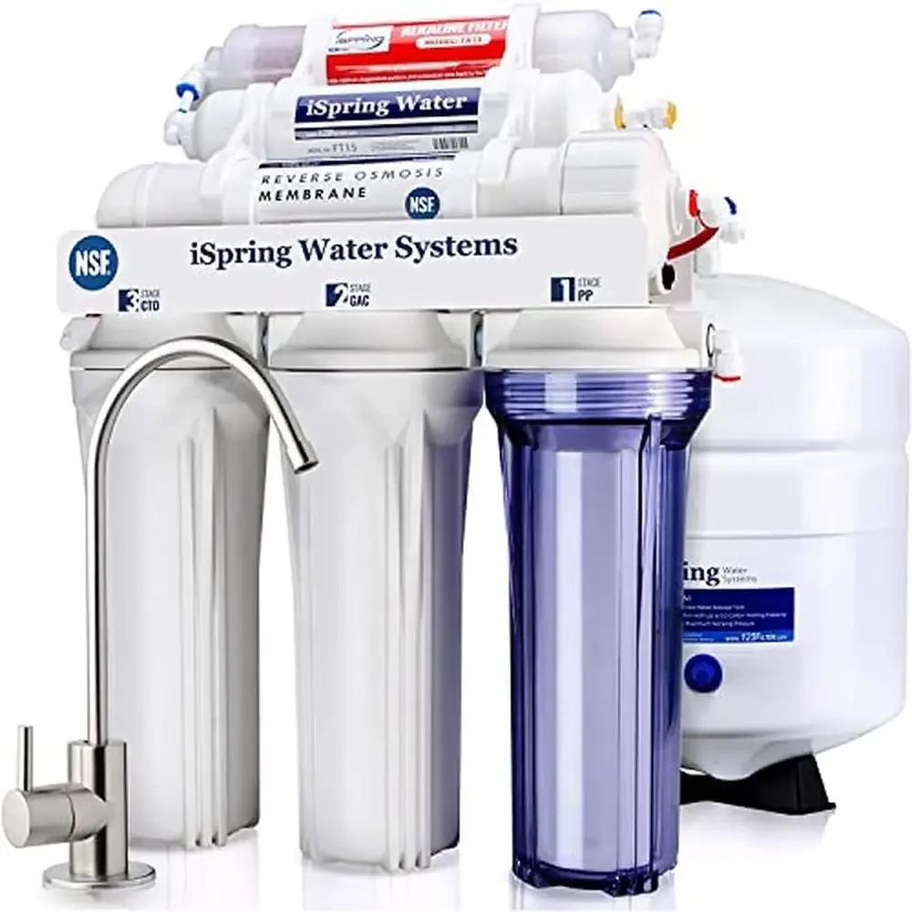 Garbage Disposal & Water Filtration Combo NSF Certified 75 GPD 6-Stage Alkaline Remineralization Compact Install Low Maintenance