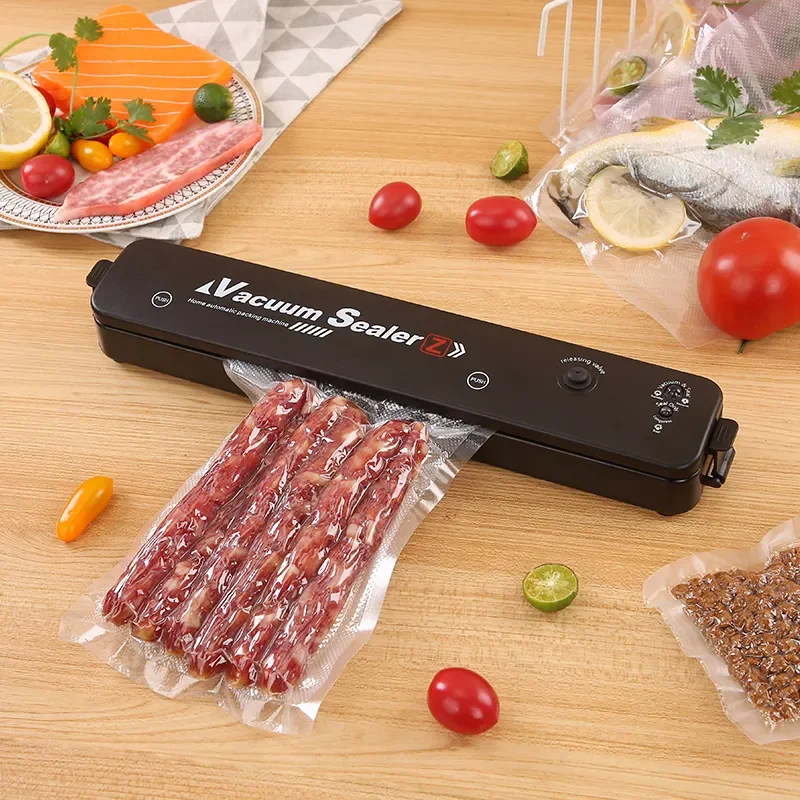 TINTON LIFE 220V/110V Vacuum Sealer Packaging Machine with Free 10pcs Vacuum Bags Household Black Food Vacuum Sealer 5