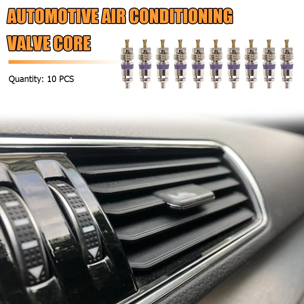 Automobile Exterior Repair Components 10pcs/lot Universal Copper Valve Cores for R134a Car A/C Air Conditioning Valves