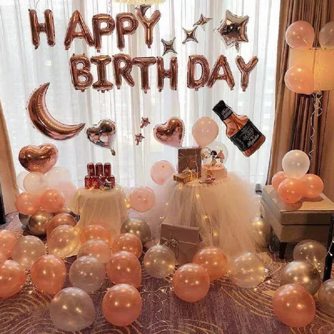 

16inch Rose Gold Pink Blue Alphabet Air Globos Happy Birthday Letter Foil Balloons Baby Shower Kids Adults Birthday Decor Gift