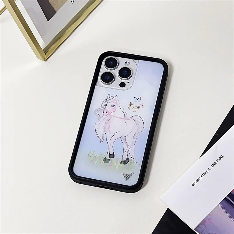 Wildflower 3D Floral Phone Case with Moon and Love Heart Design