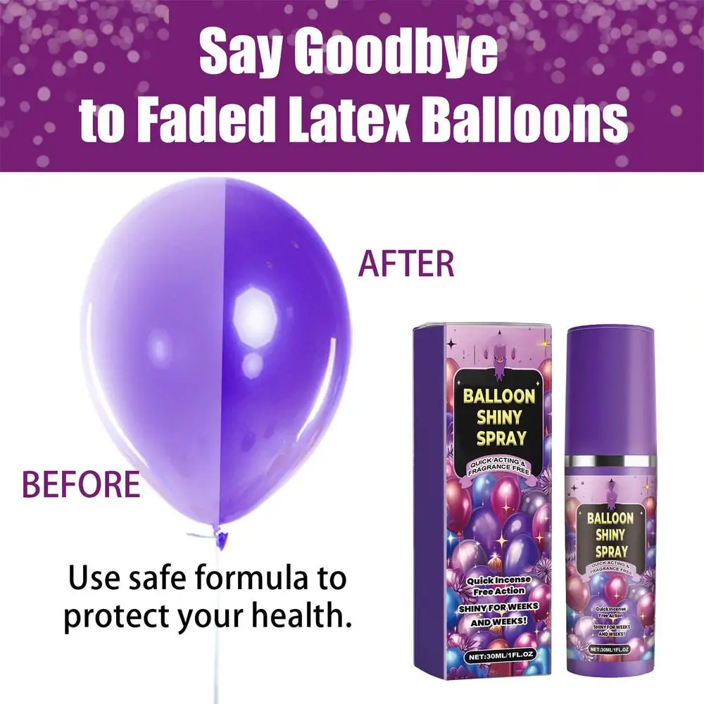 Balloon Spray For Latex Balloons Balloon High Shine Sprays Quick Drying Balloon Brightener Fading Resistant Lasting Shine Spray
