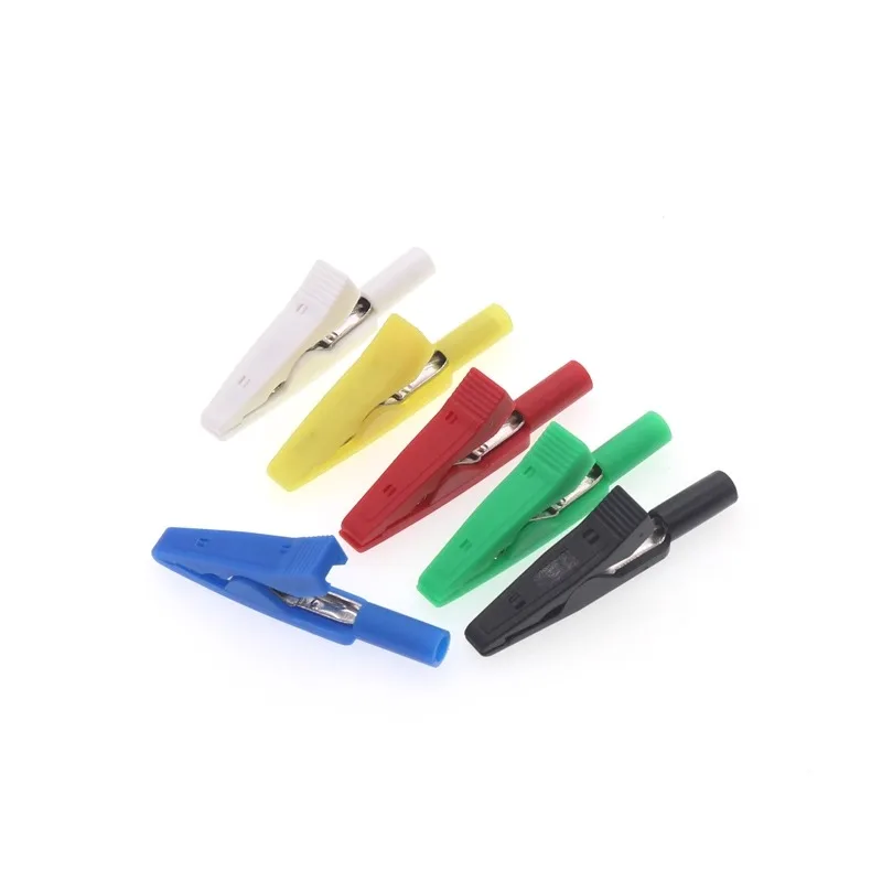 Crocodile Alligator Clips 6 Pieces With 2mm Socket Banana Jack Test Clamp alligator clips electric test clamp test probes test clip