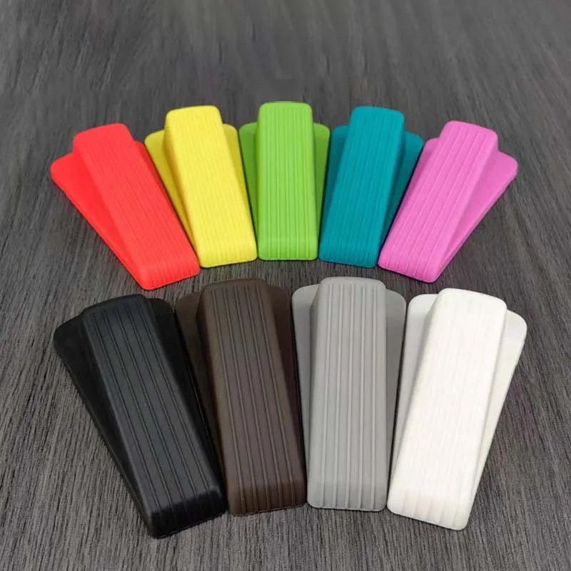 9colour Practical Safety Soft Silicone Door Stoppers Block Wedges Doorstops Home Anti-Collision Stop Wear Resistant door stopper silicone door stopper door stopper bumpers