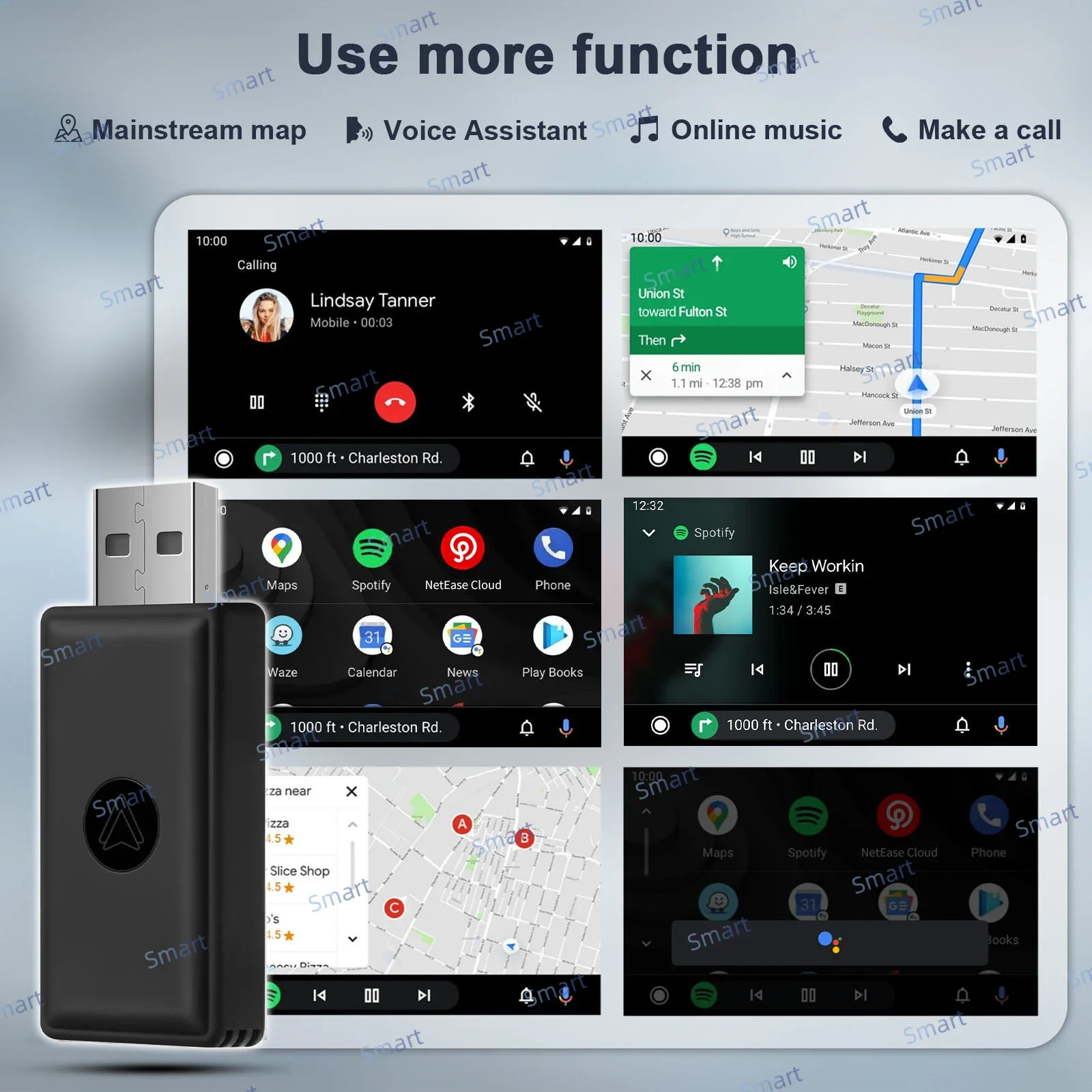 Nový aktualizovat mini Android auto adaptér pro drátová Android auto chytrá Carplay ai skříňka Bluetooth WIFI auto obvázat drátová na bezdrátový
