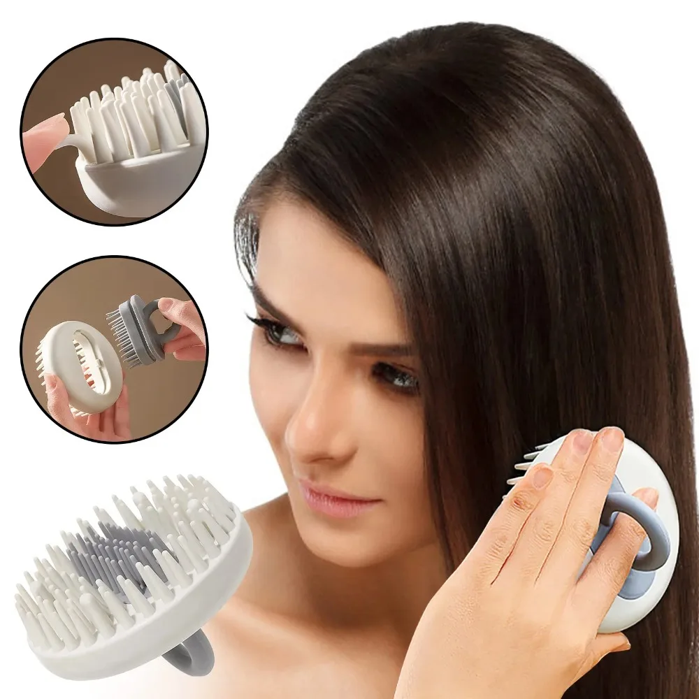 

2-in-1 Silicone Shampoo Brush Scalp Massage Brush Removable Hair Root Itching Hair Washing Comb Massager Bath Brush Hair Care