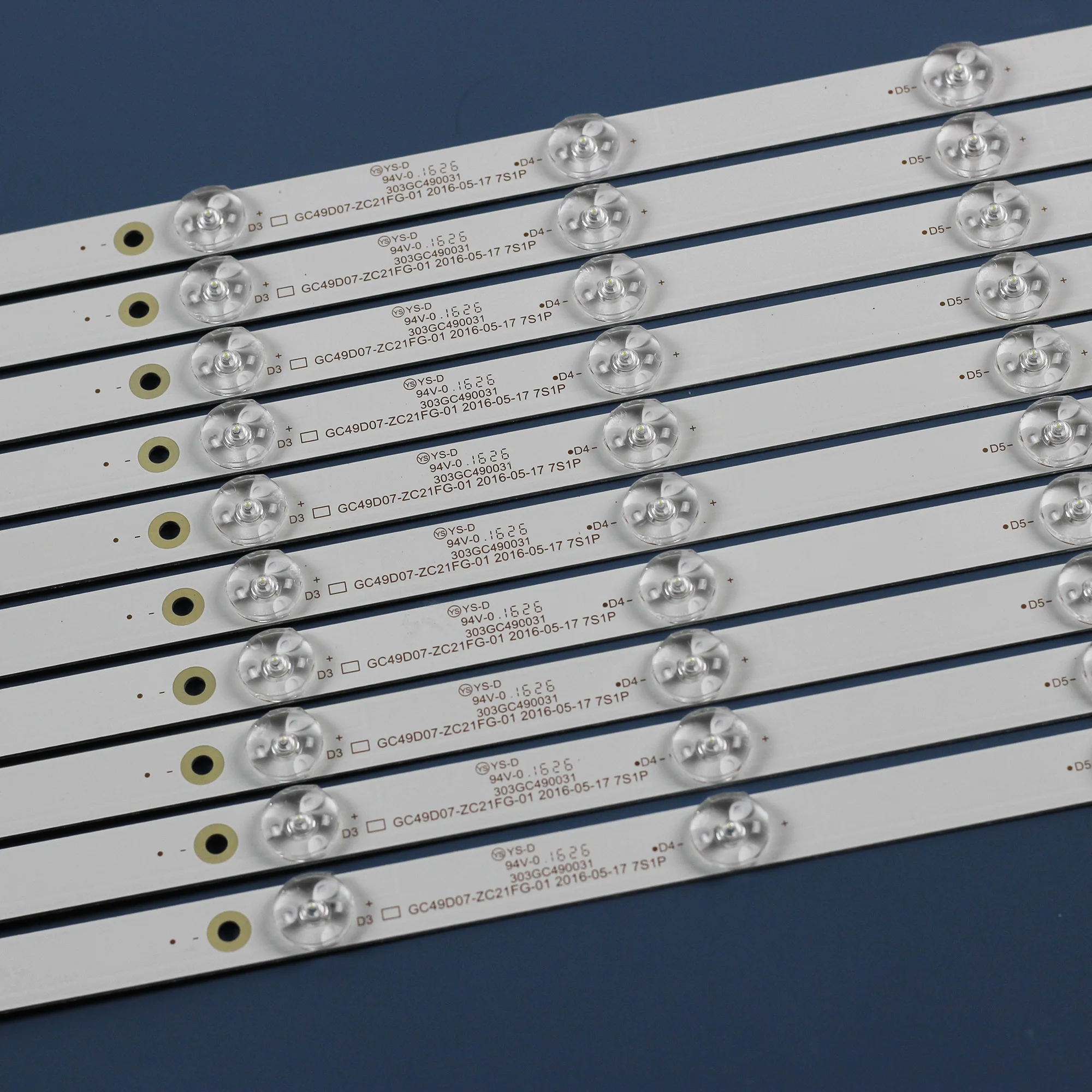 10 / LED Ʈ Ʈ ʸ 49PUF6261T3 GC49D07-ZC21FG-01 303GC490031 GC490M06 AN-49DSU800 7LEDs 485MM