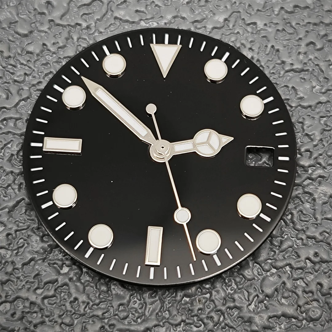 NH35 Dial 29mm Diving Dial Blue Luminous Watch Faces for NH35 Movement Watch Accessories Green Set with Hands watch dial accessories watch face accessories