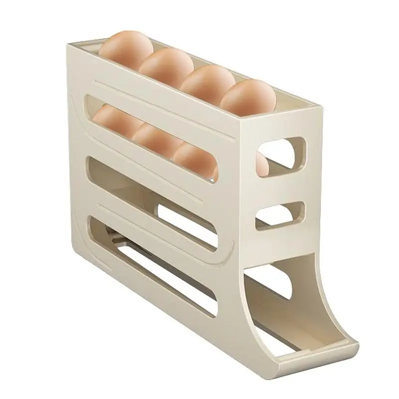 

Держатель для яиц на холодильник, 4 яруса, автоматический поднос для яиц, контейнер для хранения еды, быстрая кухня, 30 яиц