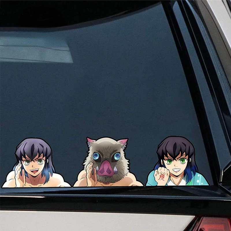 Cg Of Car Sticker For Hashibira Inosuke Peek Stickers For Car Chibi Big ...