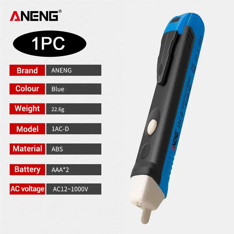 ANENG Non-contact induction test pencil AC110V 220V Voltmeter Voltage Probe Electricity Test Pen Power Detector Tester Socket oscilloscopes Measurement & Analysis Tools