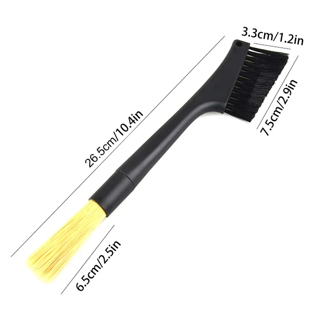 Dupla Fejű Kávécsepp Leszerelhető Kettős Célú Kávéfőző Daráló Szennyeződés Kefe Espresso Gyártó/Géptisztító Eszköz - Image 6