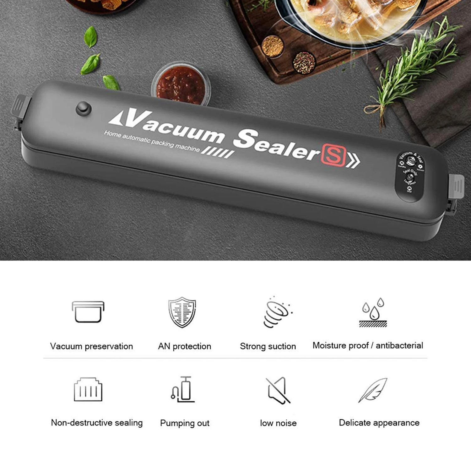Best Vacuum Sealer Fruit Vegetable Preservation Machine Home Electric Food Vacuum Sealing Aspirapolvere Seladora A Vacuo 6