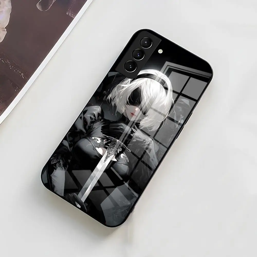 NieR Automata 2B Artistic Glass Phone Case