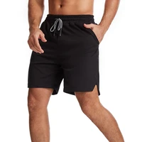GITF Men's 2-in-1 Fitness Running 7-inch Shorts Quick Drying Training Fitness Shorts Training Slow Running Fitness Gym Shorts 2