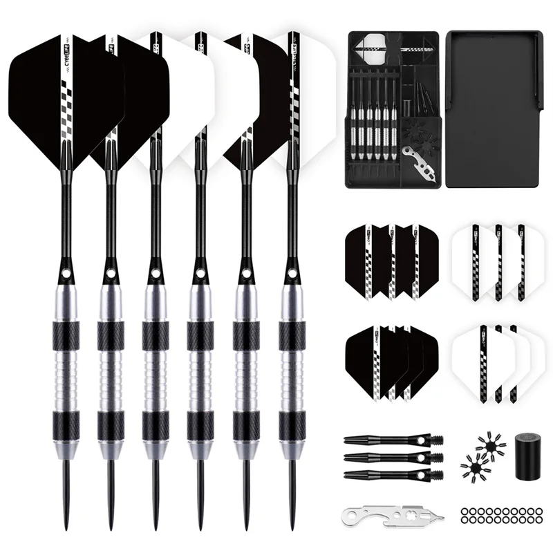 CyeeLife23gProfessionalDartSet6PCSSteelTipDartsFlightsAntiFallHardDartStainless