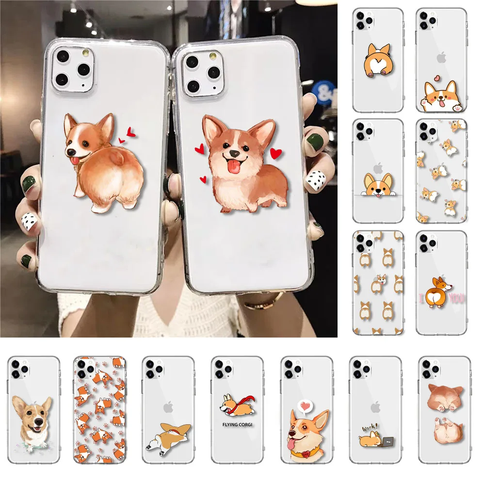 Cute Corgi Butt Animal Puppy Ass Phone Case Per Iphone 15 14 13 Pro Max 12 X Xs Xr Xs Max 11 Pro Max 14 Plus Se2
