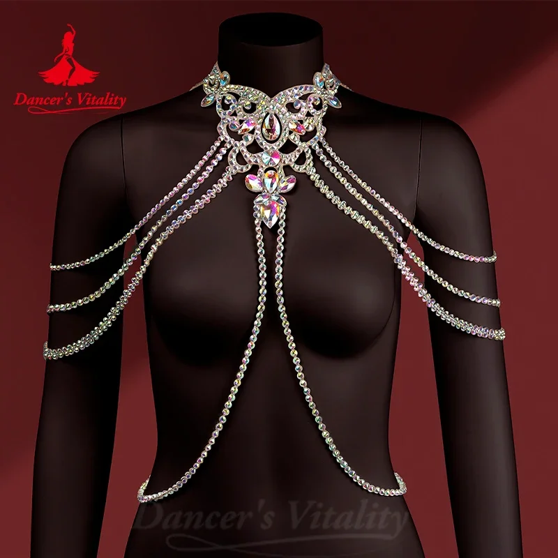 

Belly Dance Necklace Customization Performance Accessories Oriental Dancing Female High-End Profession Competition Diamond Chain