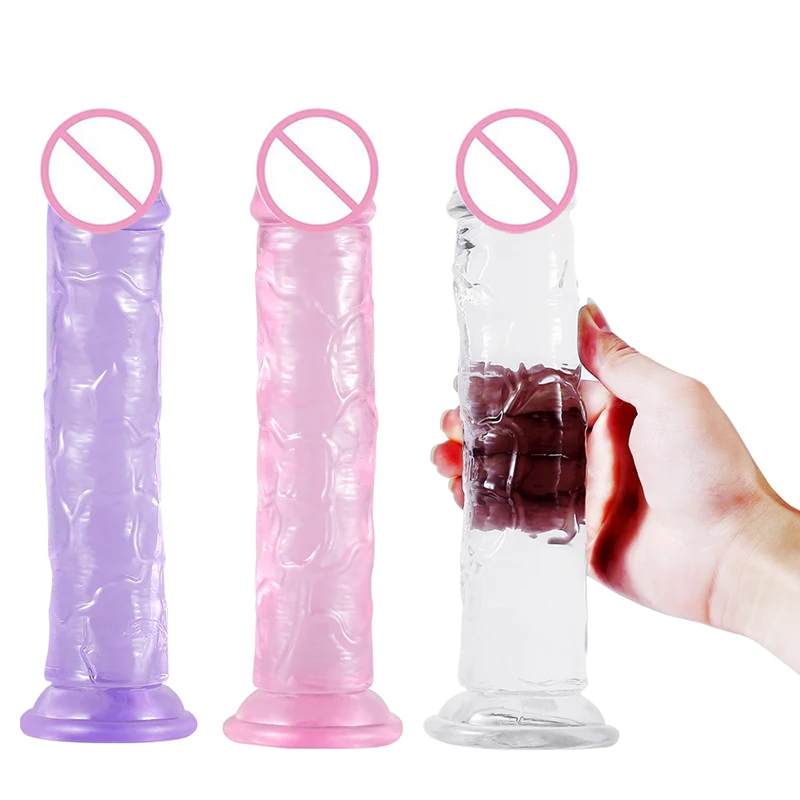 5 Sizes Realistic Jelly Dildo Women Gay Erotic Anal Sex Toys Soft Clitoris Vaginal Masturbators Penis Suction Cup Big Dick