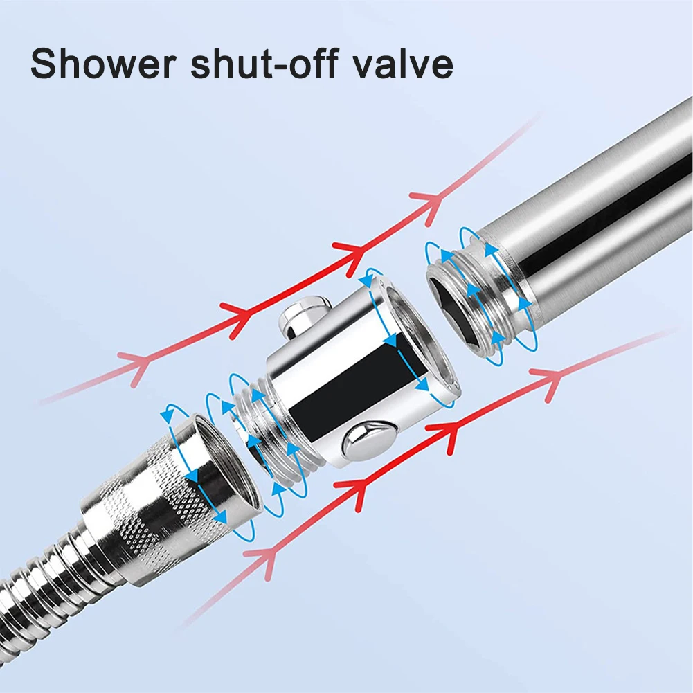 Universal Shut Off Valve Shower Accessories Bidet Sprayer Button Type Shower Head Connector Bathroom Bathing Water Stop Valve