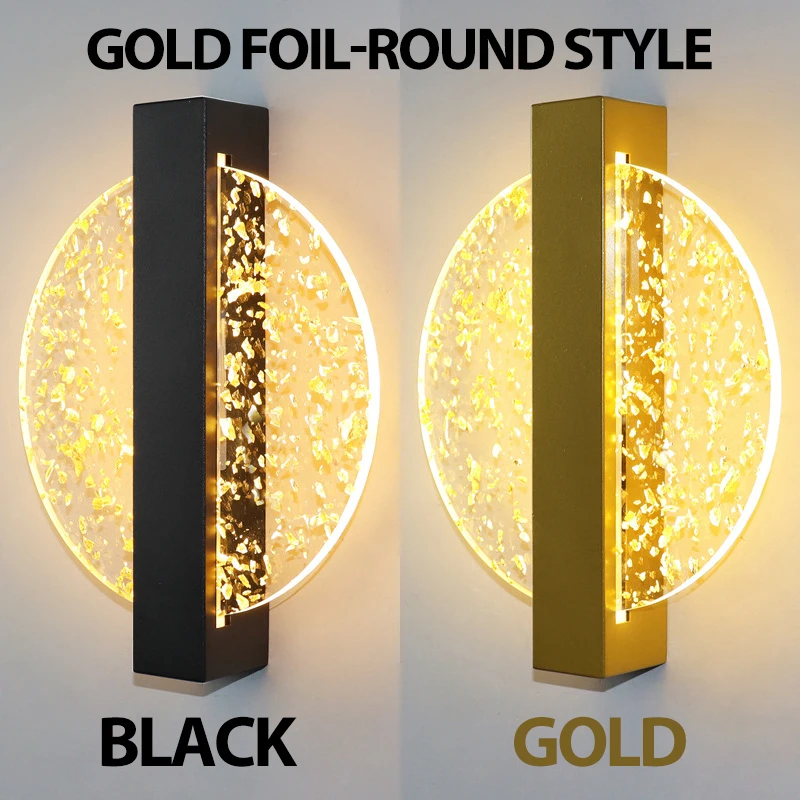 Modern Acrylic LED Wall Lamp Luxurious LED Indoor Wall Light Nordic Sconce Lamp Living Room Bedroom Bedside Light 10W AC85-265V wall lights for bedroom Wall Lamps