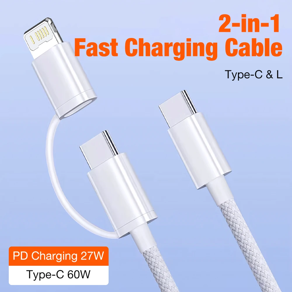 High-Speed USB-C to USB-C Charger Cable - 1m, 27/60W Fast Charging Cord