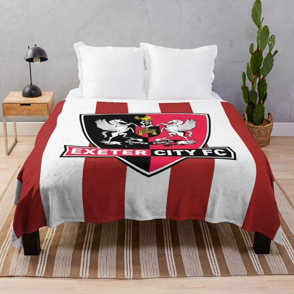 

Exeter City FC Throw Blanket Cute Plaid Retros Baby Tourist Blankets