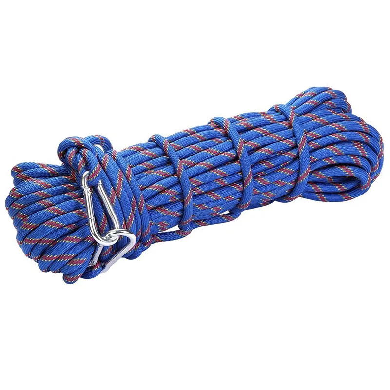 10mm 3KN Outdoor Rescue Rope Climbing Safety Paracord Insurance Escape Rope  Wild Trekking Camping Clothesline Survival Equipment