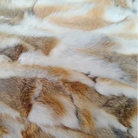 50x100cm Natural Rabbit Fur Patchwork Blankets Winter Bedspread on The Bed Striped Throw Blanket Soft Sofa Cover Christmas Party 2